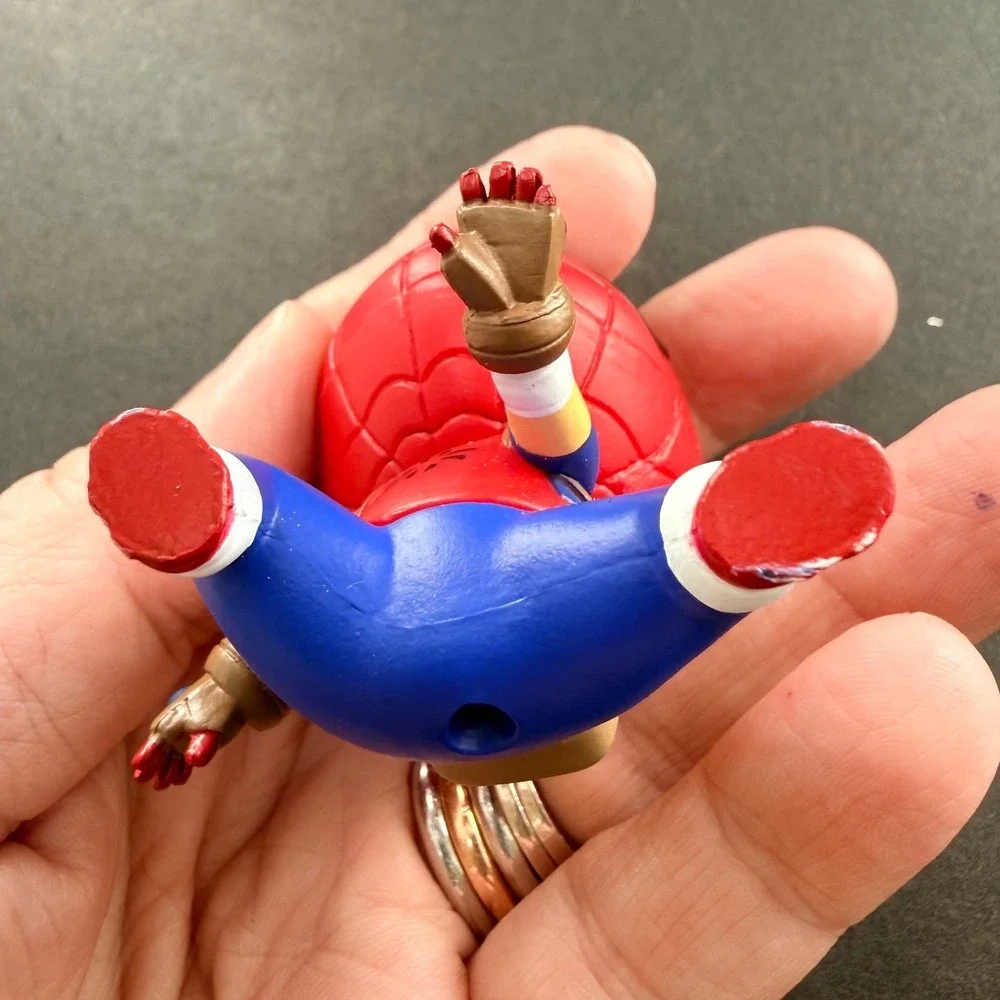 YuMe Tower Series SpiderMan Action Figure Red Blue Suit Backpack Crouching 3
